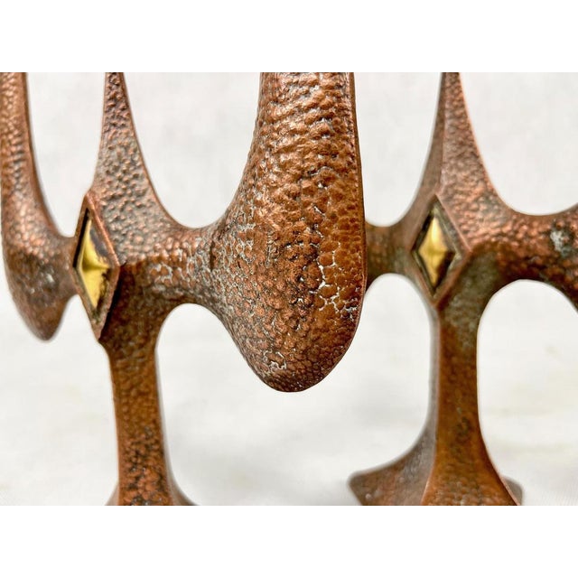 Copper Polish Brutalist Candleholders, 1970s, Set of 2 For Sale - Image 8 of 16
