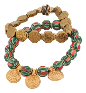 Mystic Motion Spiral Gold & Hematite Boho Bracelet Set