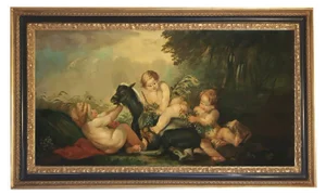 Mario Rosario Allegretti, Cherubim, 21st Century, Oil on Canvas