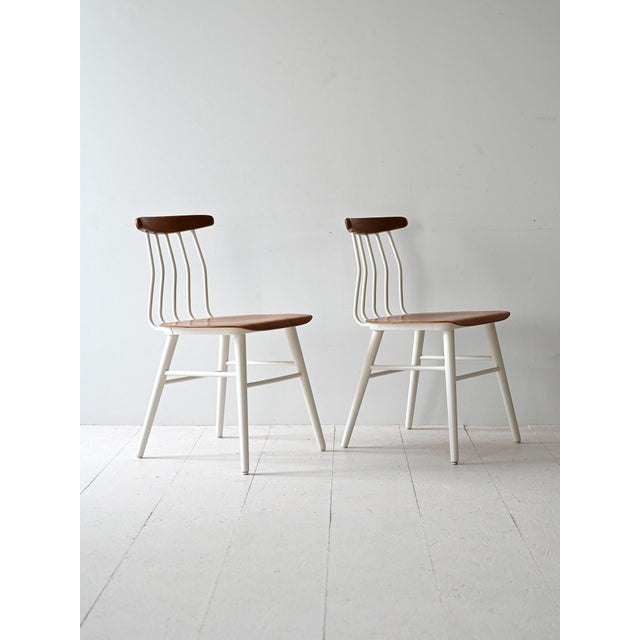 Set of Nordic Wooden Chairs, 1960s For Sale - Image 4 of 10
