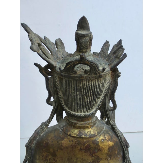 Chinese Ming Bronze Buddha Circa 16th-17th For Sale - Image 3 of 13
