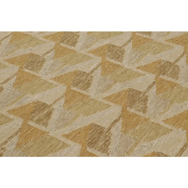 Traditional Rug & Kilim’s Scandinavian Style Geometric Custom Flatweave Rug For Sale - Image 3 of 11
