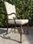 Late 20th Century Vintage Hammered Iron Scroll Arm Lounge Chairs With Brass Finials, a Pair For Sale - Image 5 of 18