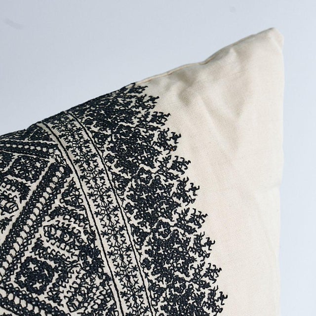 This pillow features Toledo with a knife edge finish. A gorgeously boho fabric with a relaxed cotton-linen ground that...