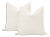 22" Paloma Cut Velvet Alabaster Pillows - a Pair For Sale
