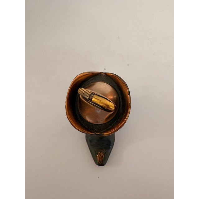 Copper Vintage Copper Cowboy Boot With Spur Lighter For Sale - Image 8 of 9