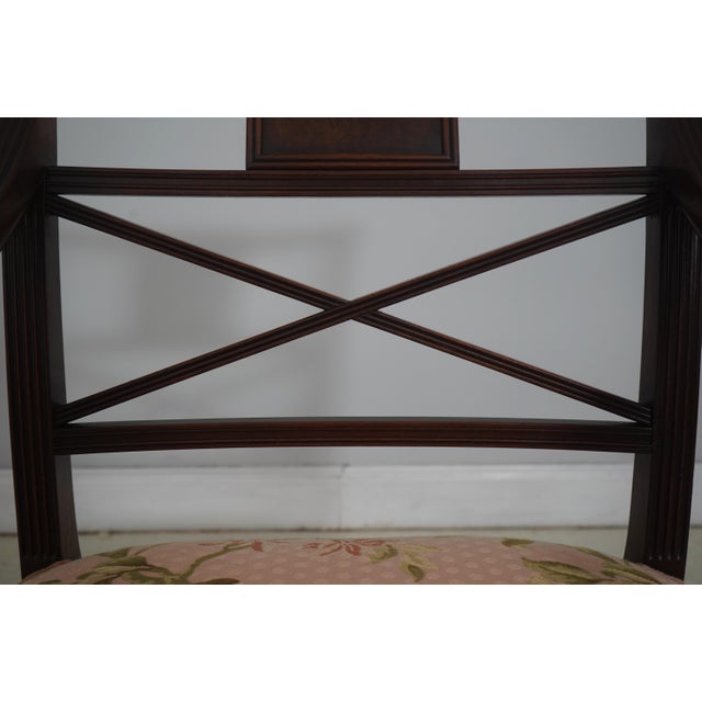 Set of 8 Antique Sheraton Mahogany Dining Room Armchairs For Sale In Philadelphia - Image 6 of 18