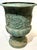 Large Vintage c.1996 Verdigris Patina Brass Flower Motif Urn For Sale - Image 4 of 5