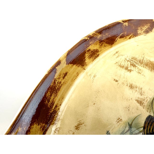 Cream Vintage Robert Gordon Australia “Trout” Hand-Painted Oval Ceramic Platter For Sale - Image 8 of 14