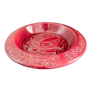 Vintage Italian Ashtray Dish, Palace Hotel Rome For Sale
