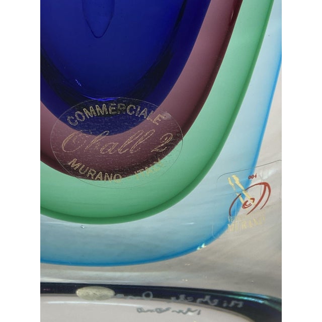 Traditional Murano Glass Bottle With Stopper For Sale - Image 3 of 5