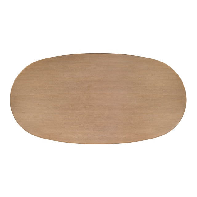 Kersten 84 in. W Oval Wood Double Pedestal Base Dining Table, Light Driftwood For Sale In Chicago - Image 6 of 7