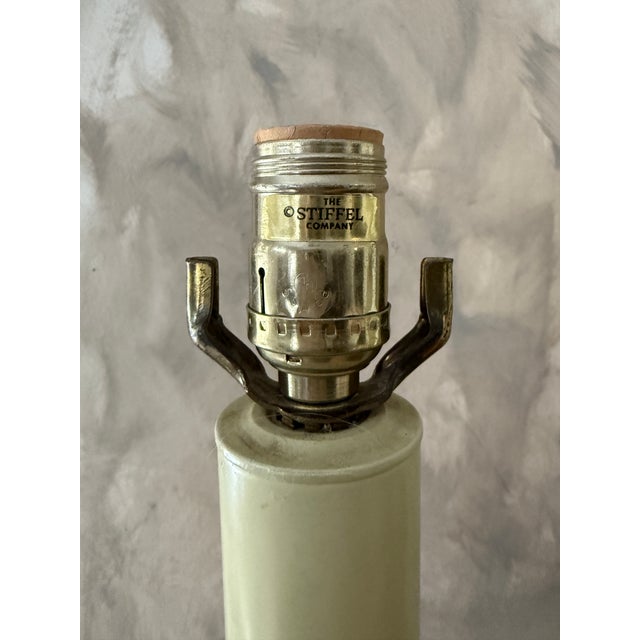 Vintage Stiffel Company Mid Century Modern Faux Tortoise Shell Table Lamps - A Pair For Sale - Image 9 of 12