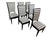 Set of six art deco high back dining chairs, black lacquer, france circa 1930 beautiful set of 6 art deco so called "high-...