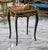Bronze 1990s French Accent Side Table With Glass Top, Gold Leaf & Bronze Details For Sale - Image 8 of 8