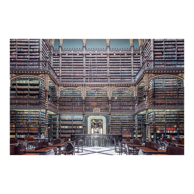 Real Gabinete Library Iv, Rio De Janeiro, Contemporary Photograph by Richard Silver 24x36 For Sale
