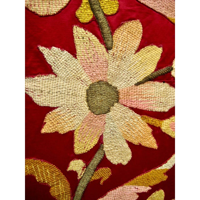18th Century Large Silk Italian Silk and Gold Embroidery Tapestry For Sale - Image 12 of 14