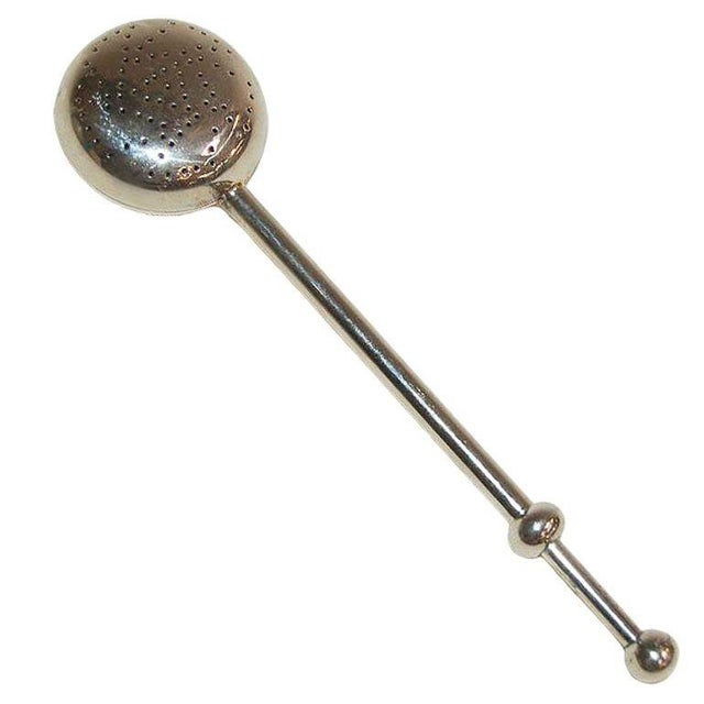 Mid-Century Modern 1960s Stainless Steel Tea Infuser Stirrer Tea Steepers Secure Pull Locking For Sale - Image 3 of 6