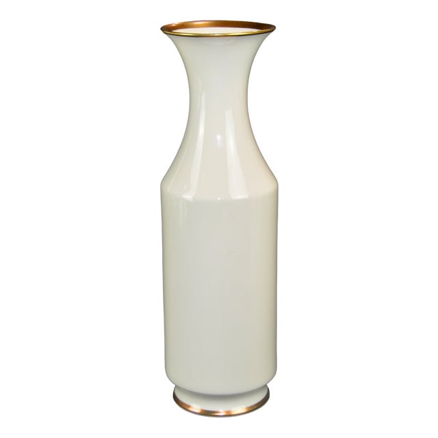 German Vase with Gold Edges from Bavaria KM, 1970s For Sale