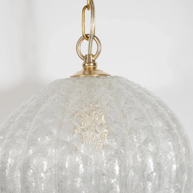 Vintage 1950s Murano Glass Bulb Form Pendant Fixture For Sale In New York - Image 6 of 8