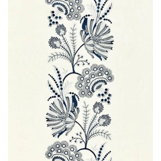 The House of Scalamandré Annelise Embroidery Fabric, Porcelain For Sale