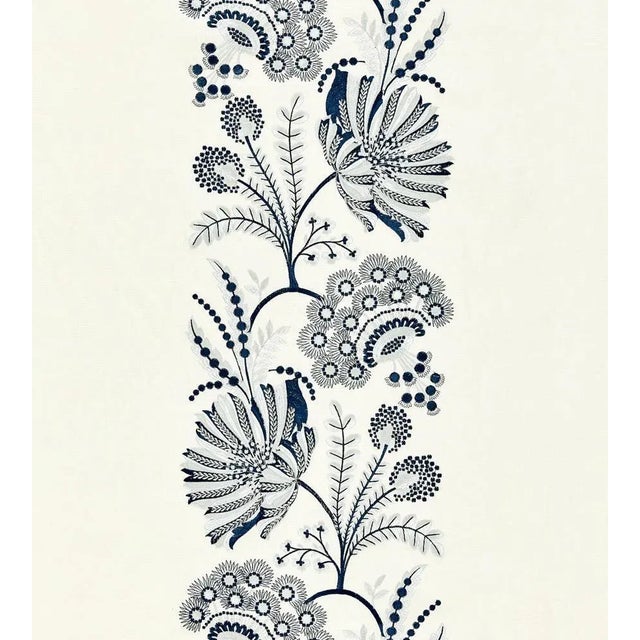 The House of Scalamandré Annelise Embroidery Fabric, Porcelain For Sale