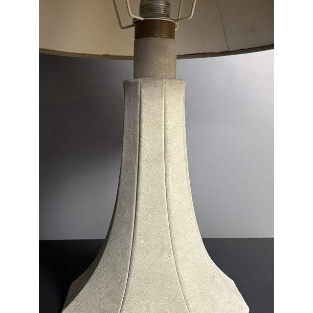 Mid-Century Suede Leather Mushroom Table Lamp, 1960s For Sale - Image 12 of 14