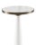 Made of composite in a gesso white finish, the Greta White Drinks Table has a pedestal that expands before it gathers...