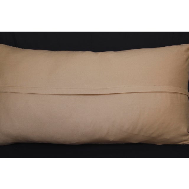 Decorative Handwoven Bohemian Rug Pillow Cushion Cover -16'' X 32'' For Sale - Image 10 of 10