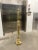 High quality triple helix brass twist floor lamp manner of Chapman, heavy cast brass base stamped made in Hong Kong, circa...