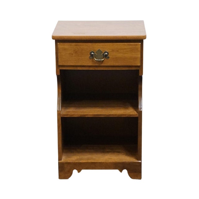 American Ethan Allen Heirloom Nutmeg Maple 17" Open Cabinet Nightstand 10-5046p For Sale - Image 3 of 11