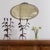 Incredible pair of iron candlesticks from France, 1930s. Three iron arms with leaf motifs rest on a twisted stem and...