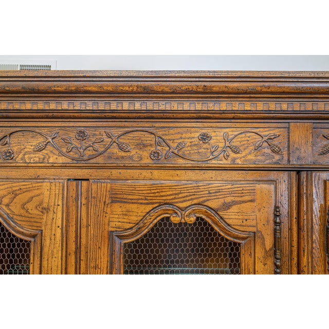 1960s 1960s Milling Road by Baker Furniture Breakfront China Cabinet With Secretary Desk – 119” W For Sale - Image 5 of 7