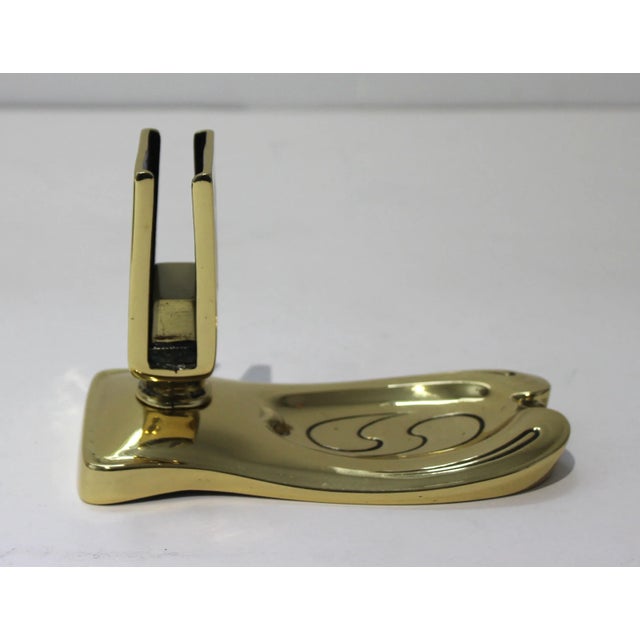 Art Nouveau Art Nouveau Brass Pipe and Matchbox Holder For Sale - Image 3 of 10