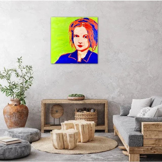 Modern Narratives Collection — Pop Art Portrait (Original Oil on Canvas) For Sale - Image 11 of 12