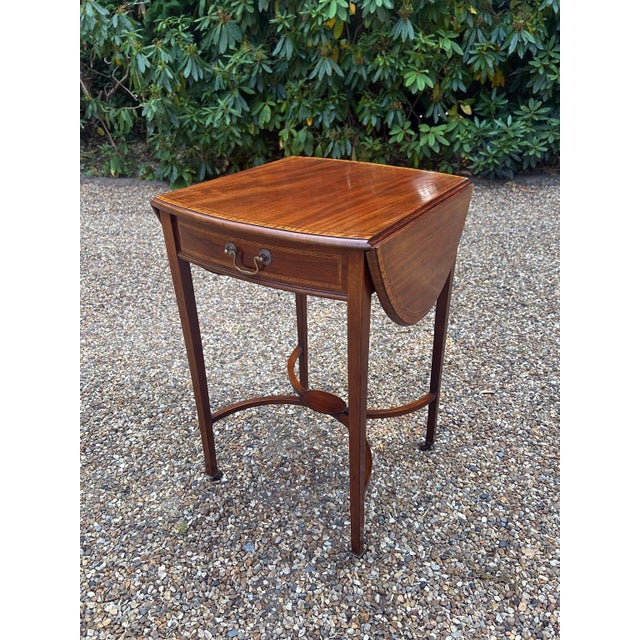 Antique Mahogany Oval Pembroke Table, 1860 For Sale - Image 11 of 11