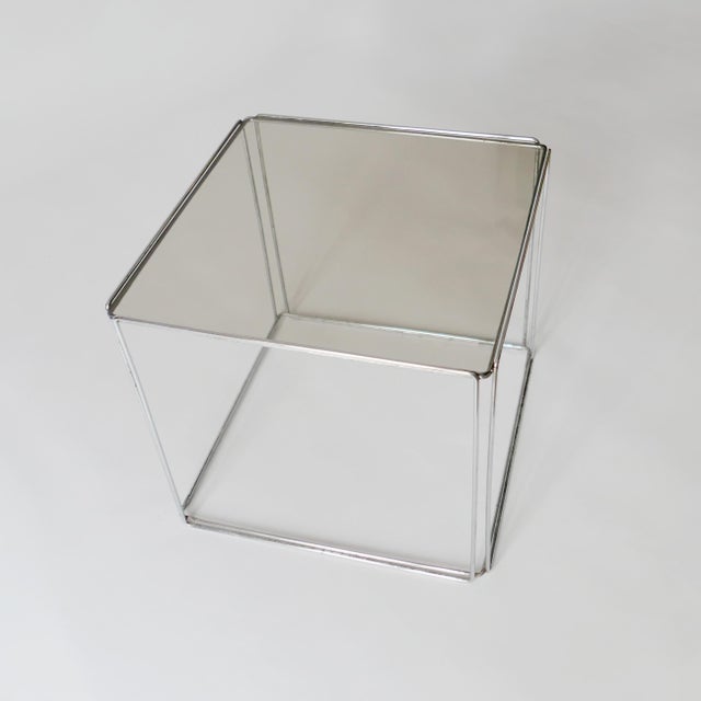 Chrome-Plated Metal and Glass Table by Max Sauze, 1970 For Sale - Image 14 of 18