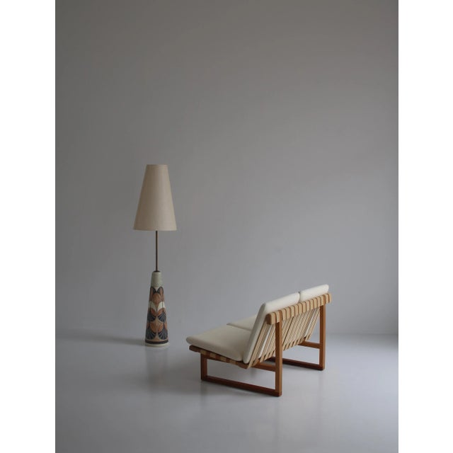Rare vintage sofa in oak and teak wood by Børge Mogensen for Fredericia Stolefabrik in 1956. This model was made in...