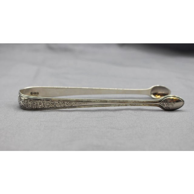 English 1792 English Sterling Silver George III Period Sugar Tongs For Sale - Image 3 of 6