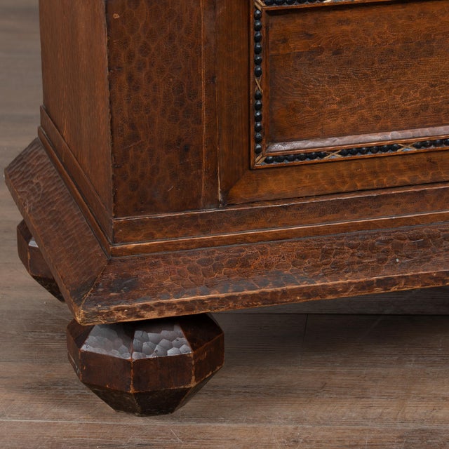 19th Century Large Swedish Hand-Carved and Painted Pine Cabinet With Grape Vine Motif For Sale - Image 12 of 14