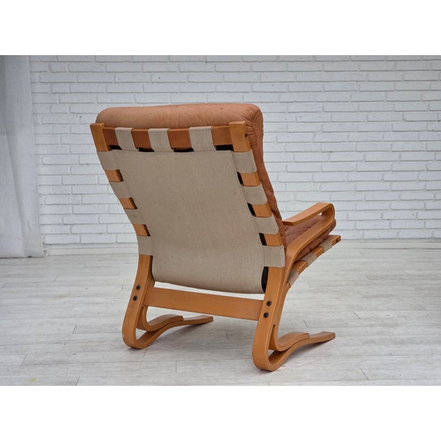 Norwegian Model Kengu Armchair in Leather from Rybo Rykken & Co, 1970s For Sale - Image 11 of 18