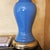 Vintage Blue Porcelain Urn Lamp With Brass Base - Hollywood Regency For Sale - Image 11 of 18