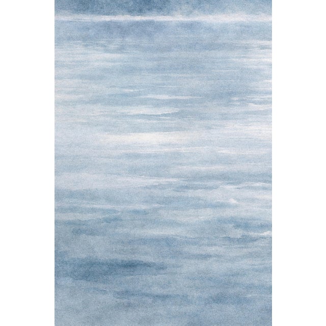Paint Misty Coastal Horizon, Minimalist Blue Seascape Art Print, 24″ × 36″ For Sale - Image 7 of 9