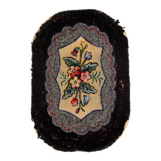 Antique Hooked Rug For Sale
