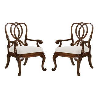 Pair of Rose Tarlow Georgina Ribbon Back Armchairs For Sale