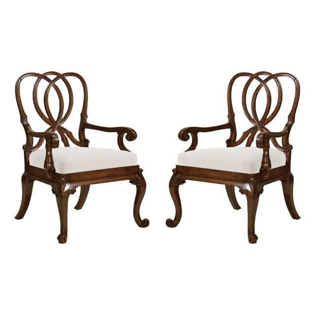 Pair of Rose Tarlow Georgina Ribbon Back Armchairs For Sale