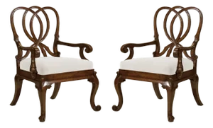 Pair of Rose Tarlow Georgina Ribbon Back Armchairs