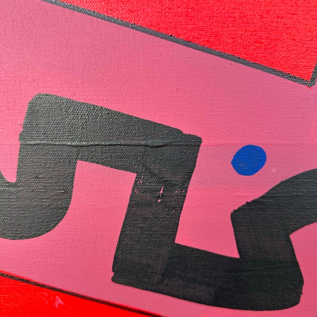 Textile Dennis Sakelson Modernist Abstract Painting For Sale - Image 7 of 12