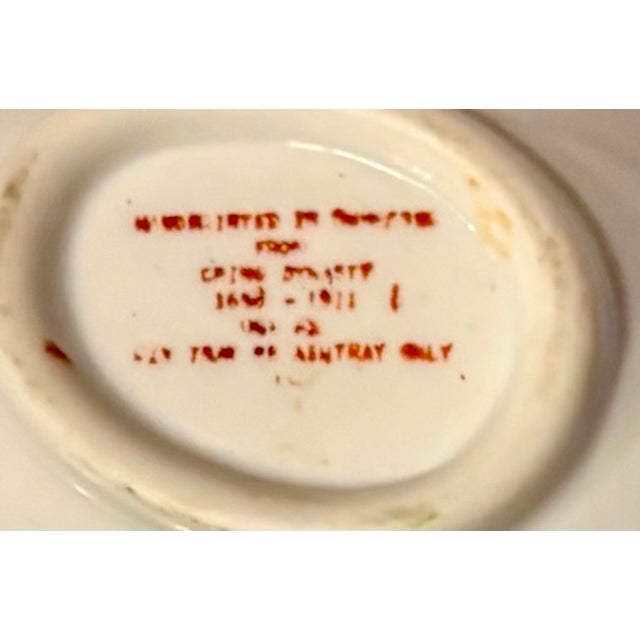 Mid 20th Century Qing Inspired Flowers and Insects Chinoiserie Leaf Shaped Trinket Dish For Sale - Image 5 of 8