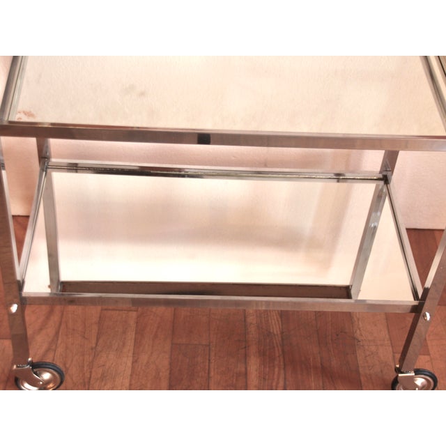 French Art Deco Chromed Bar Cart by Jacques Adnet, 1930s For Sale - Image 9 of 13